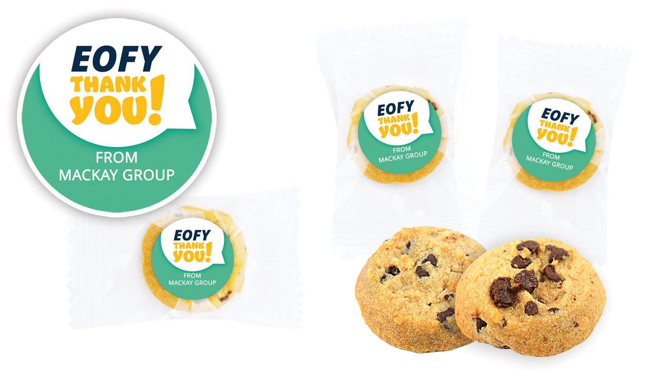 Corporate Colours EOFY Personalised Bite-Size Cookie 5g