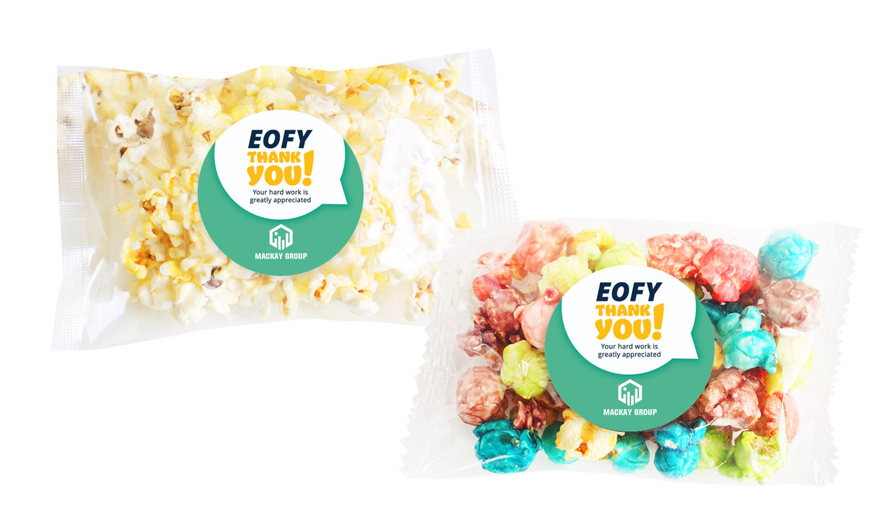 Corporate Colours EOFY Personalised Popcorn Bag