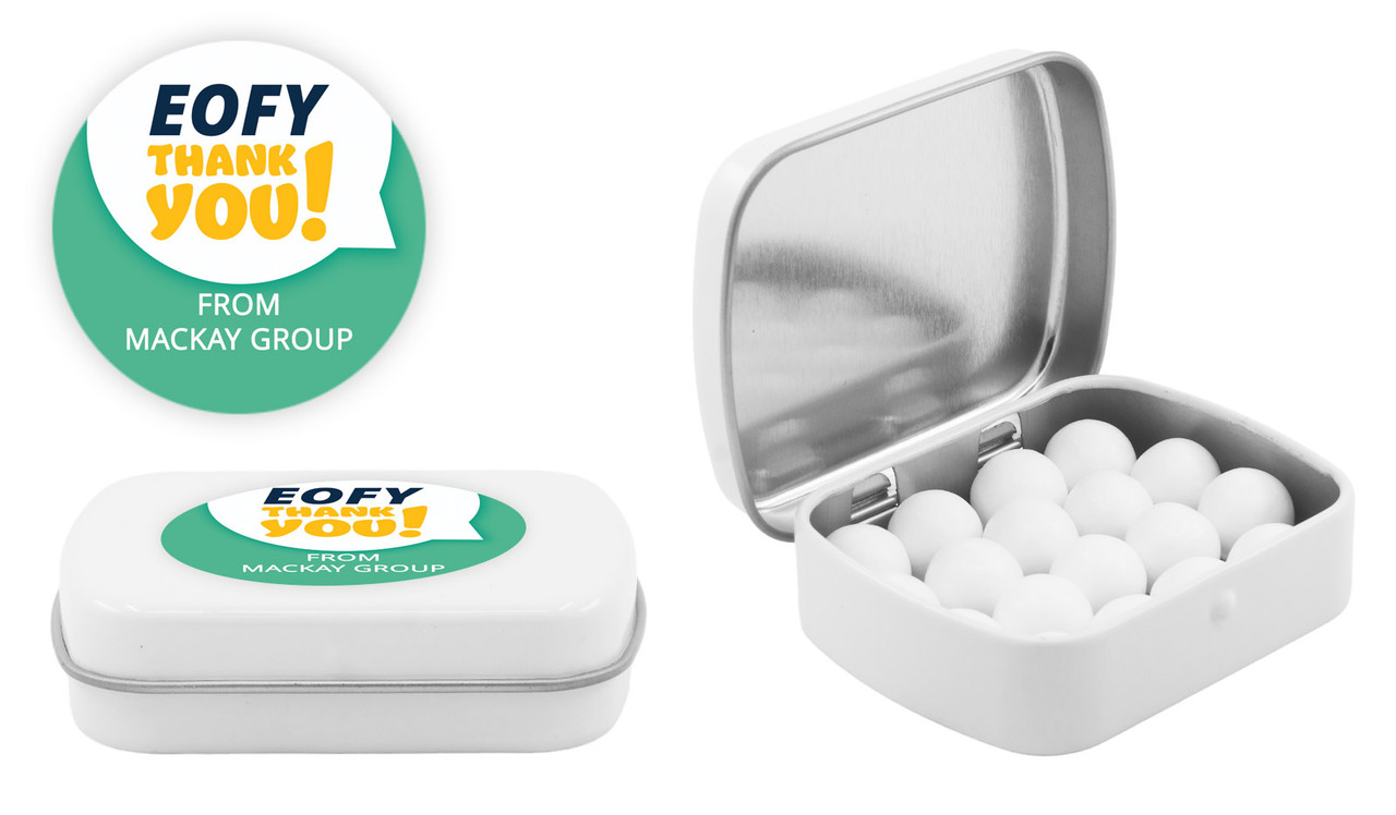 Corporate Colours EOFY Personalised Mint Tins