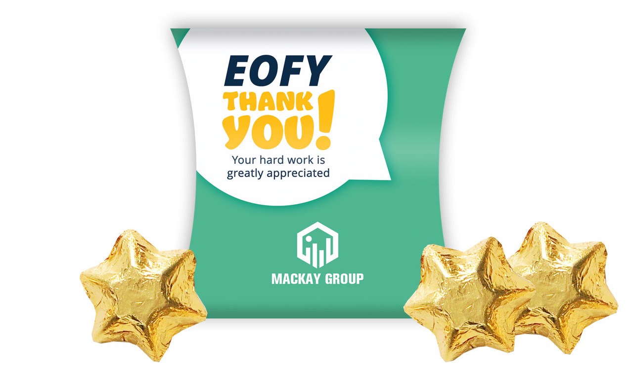Corporate Colours EOFY Personalised Pillow Boxes