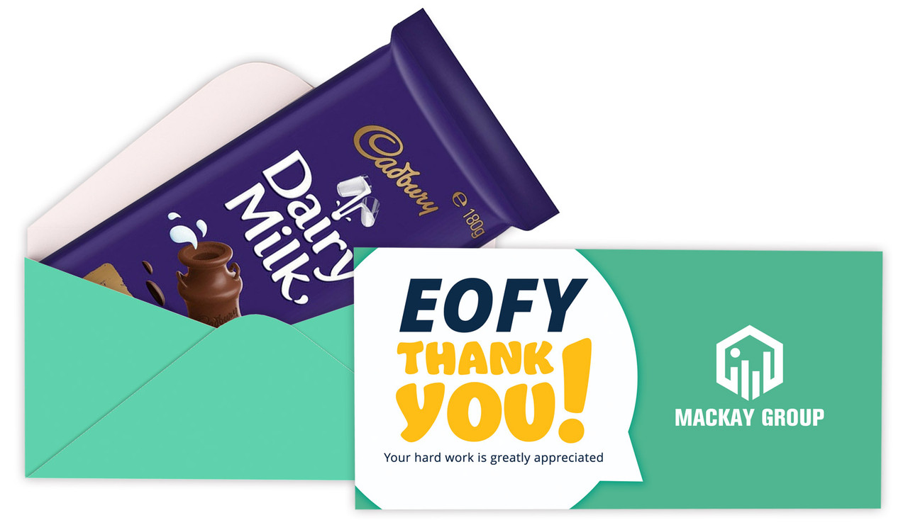 Corporate Colours EOFY Branded Cadbury Bar Box (Box Only)