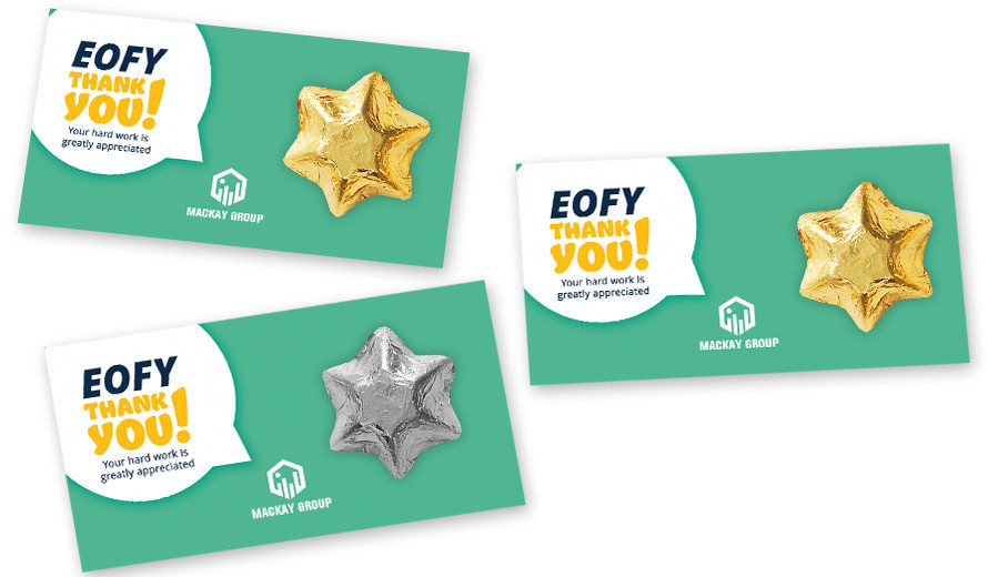Corporate Colours EOFY Branded Heart Card