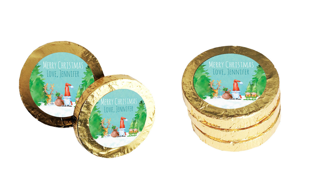 A Watercolour Christmas Gold Coins
