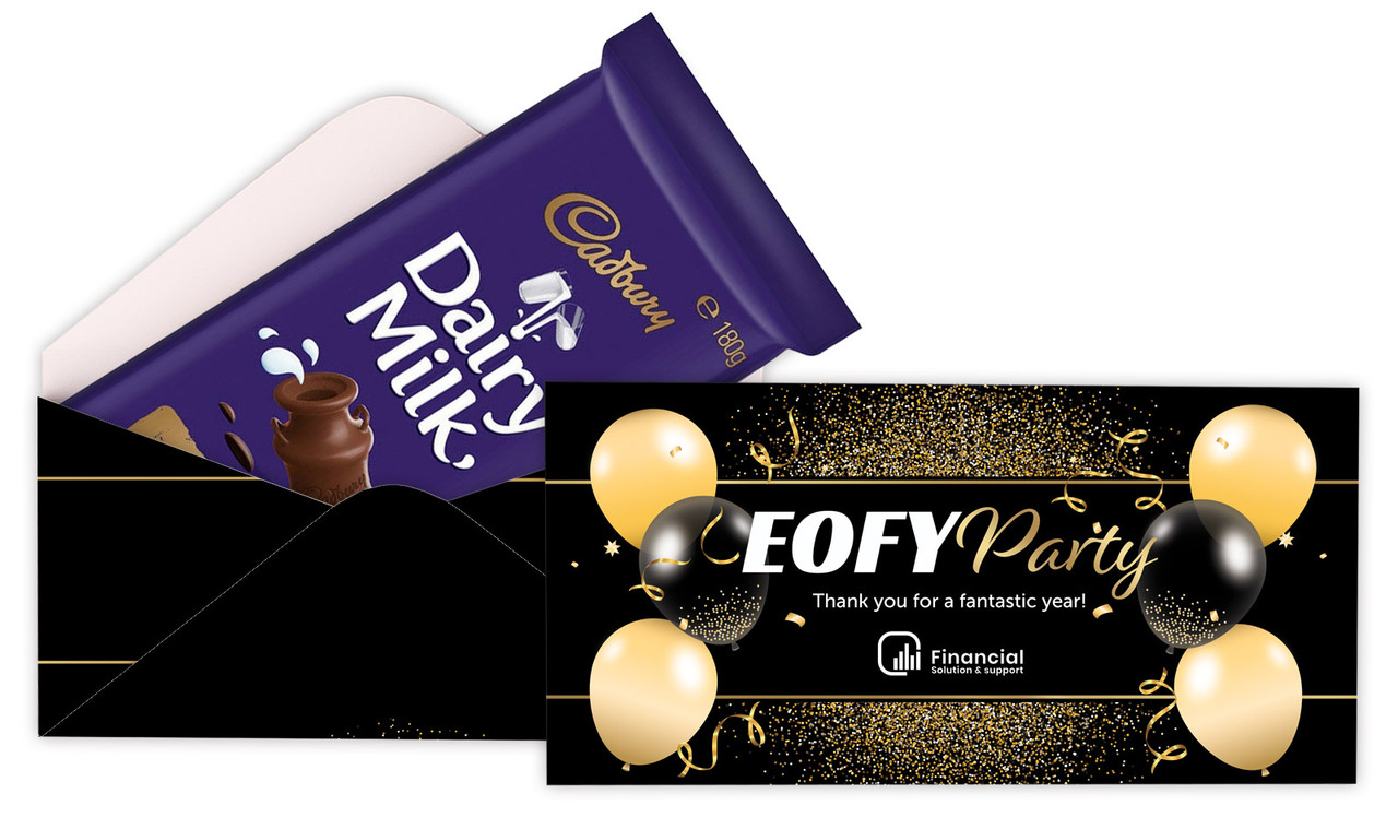 Golden Celebration EOFY Branded Cadbury Bar Box (Box Only)