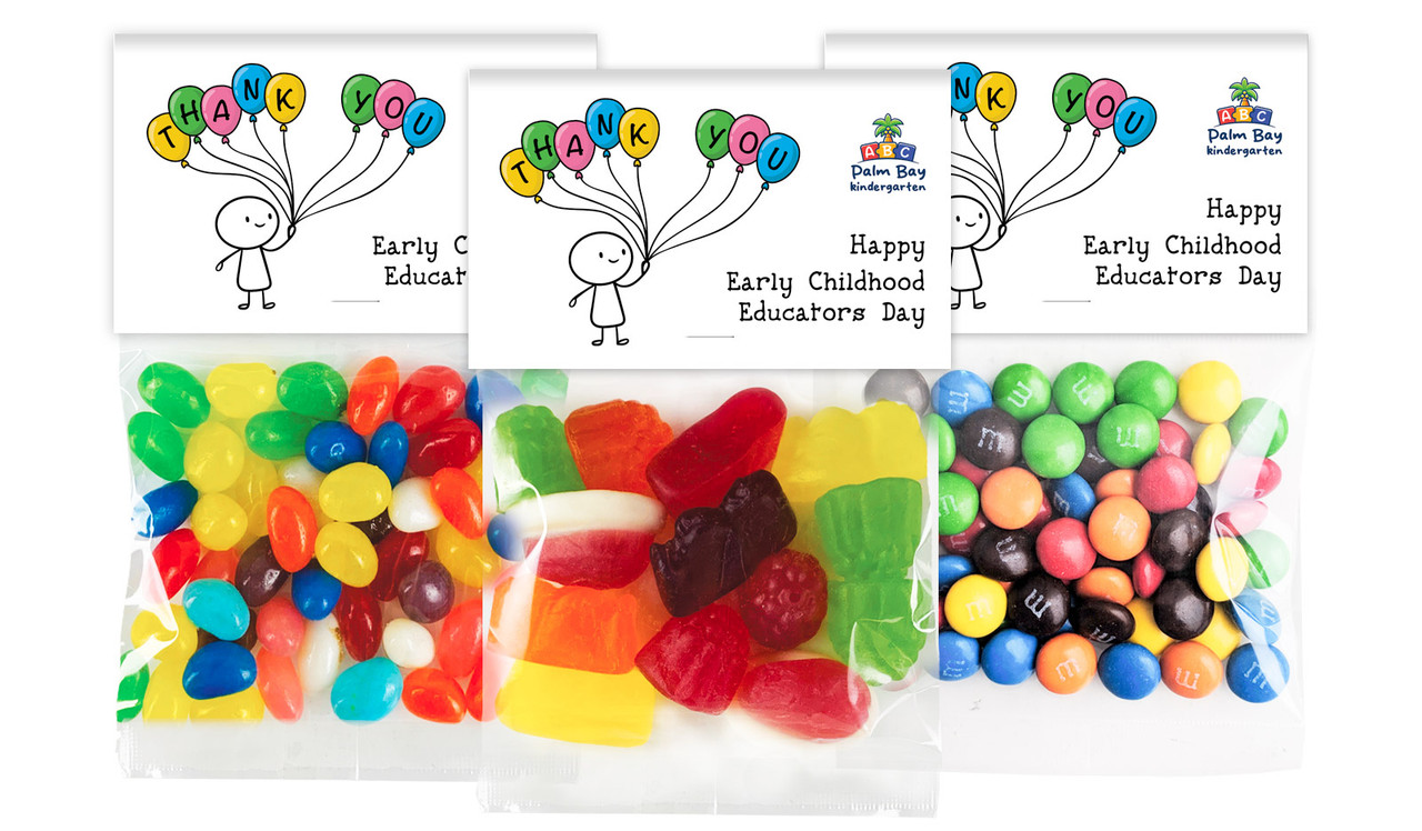 Sketch Early Childhood Educators Day Custom Lolly Bag With Topper