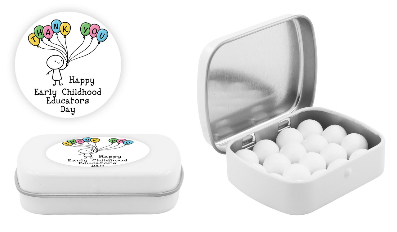 Sketch Early Childhood Educators Day Personalised Mint Tins