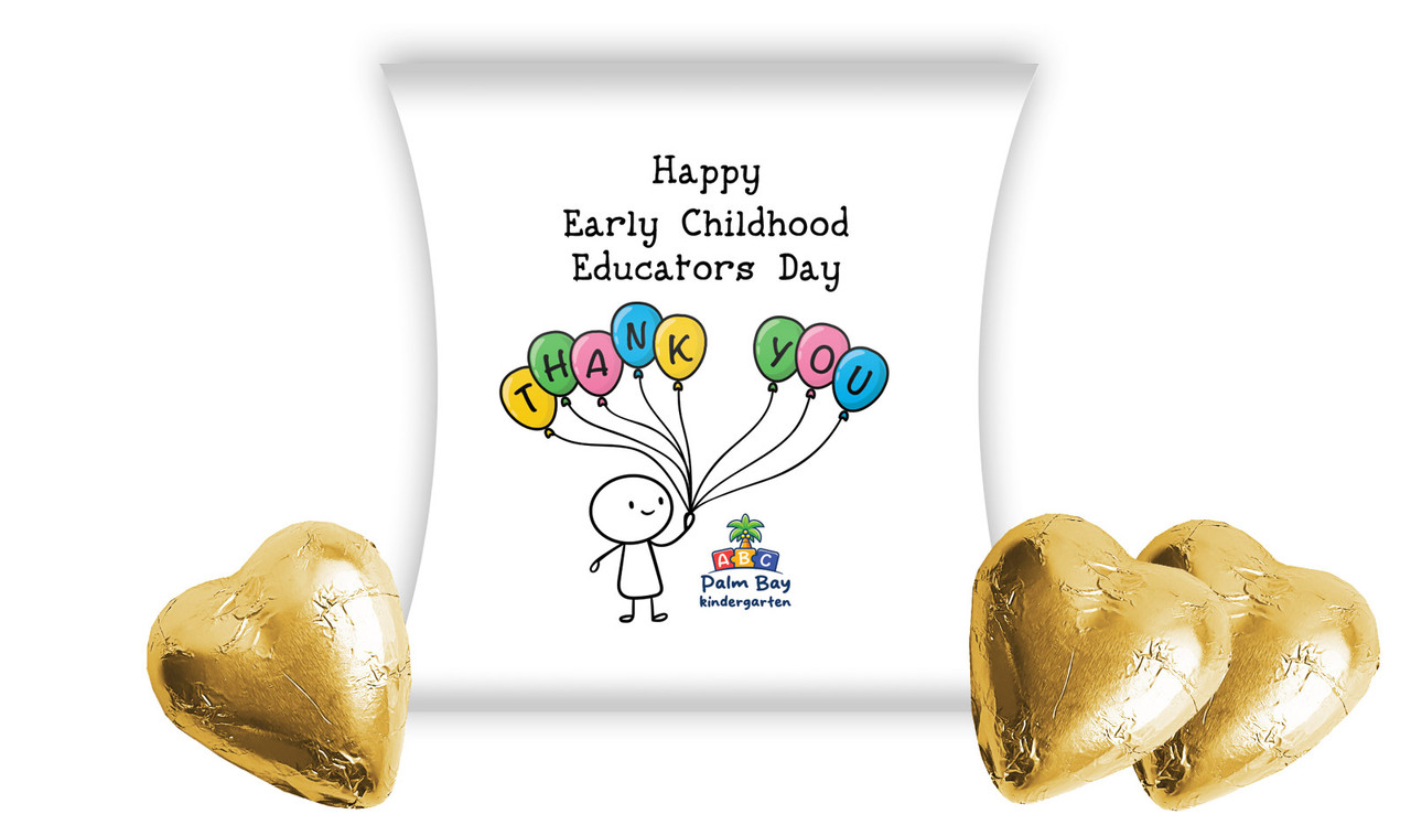 Sketch Early Childhood Educators Day Personalised Pillow Boxes