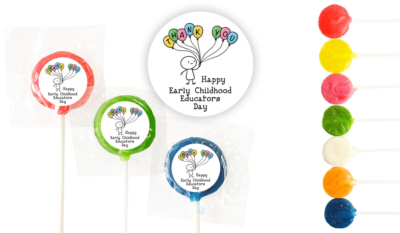 Sketch Early Childhood Educators Day Custom 3cm Mini Lollipops