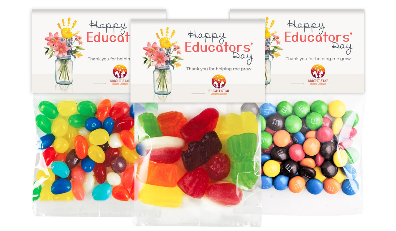 Helping Hand Early Childhood Educators Day Custom Lolly Bag With Topper