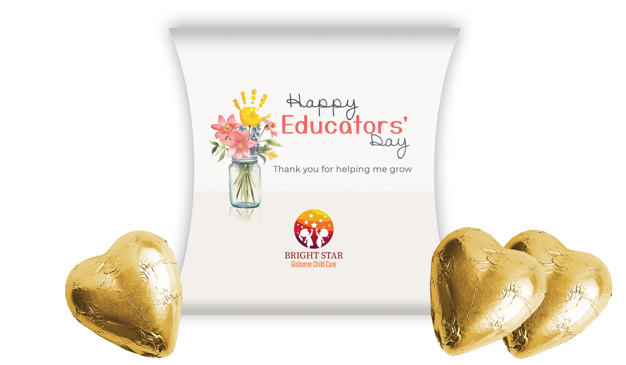 Helping Hand Early Childhood Educators Day Personalised Pillow Boxes