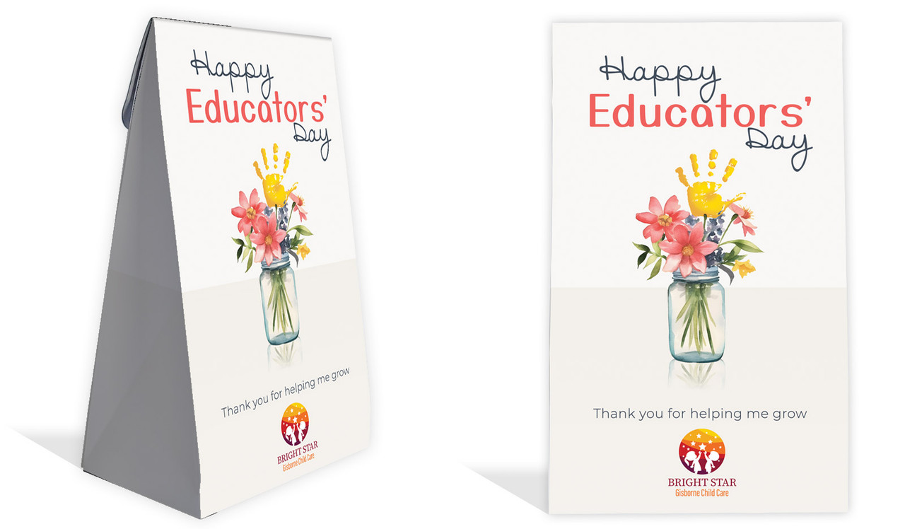Helping Hand Early Childhood Educators Day Personalised Gusset Favour Bag