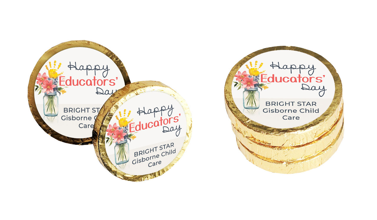 Helping Hand Early Childhood Educators Day Custom Chocolate Coin