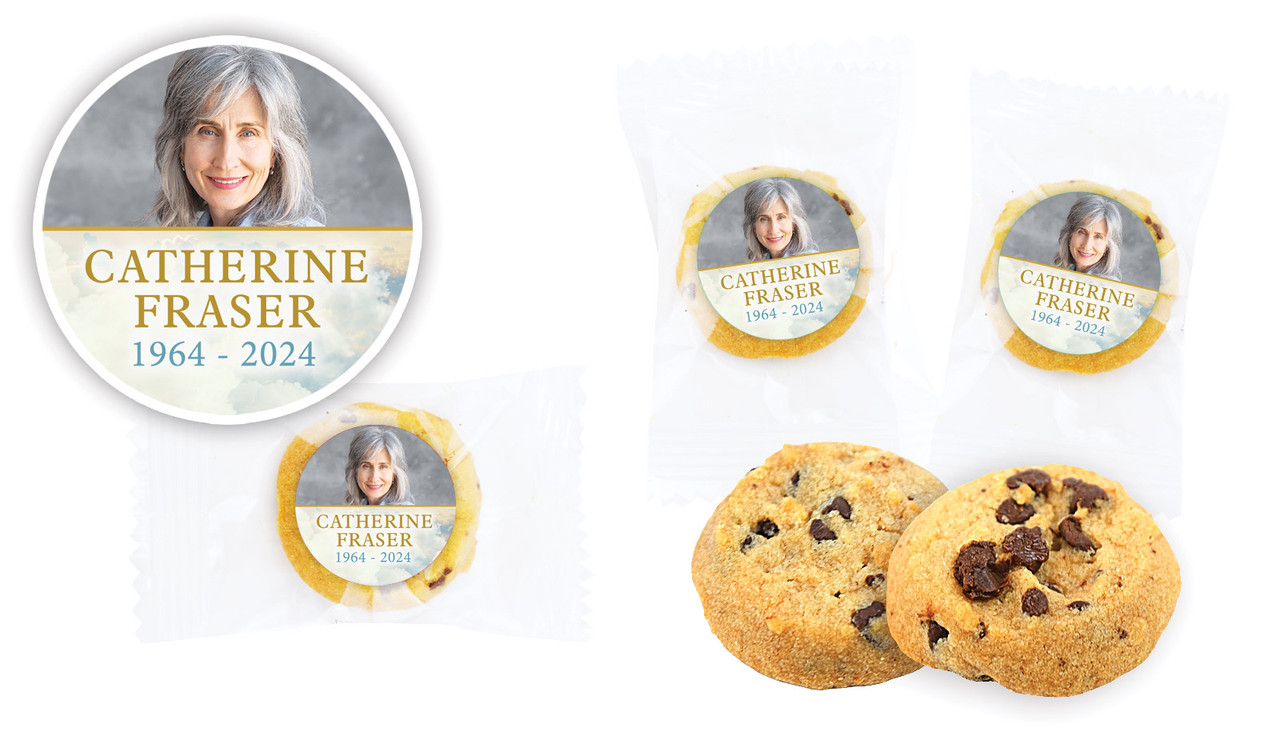Clouds Funeral Personalised Bite-Size Cookie 5g