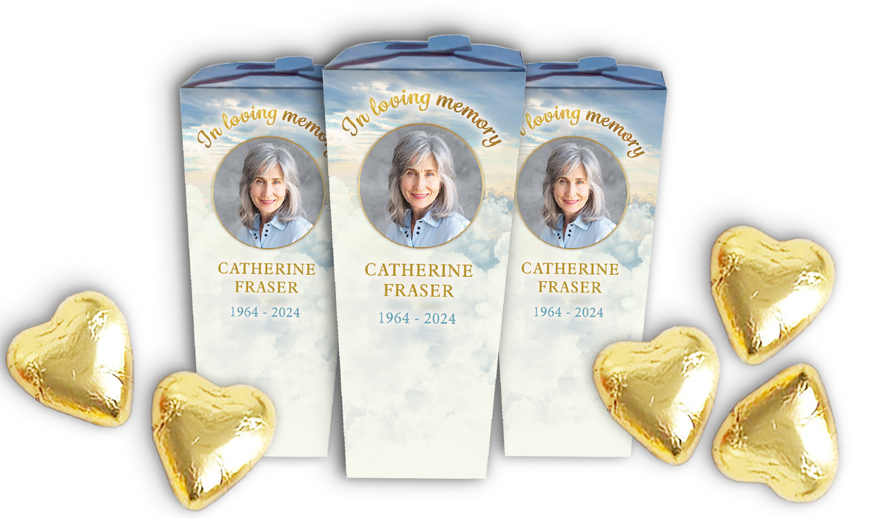 Clouds Funeral Personalised Chocaboxes