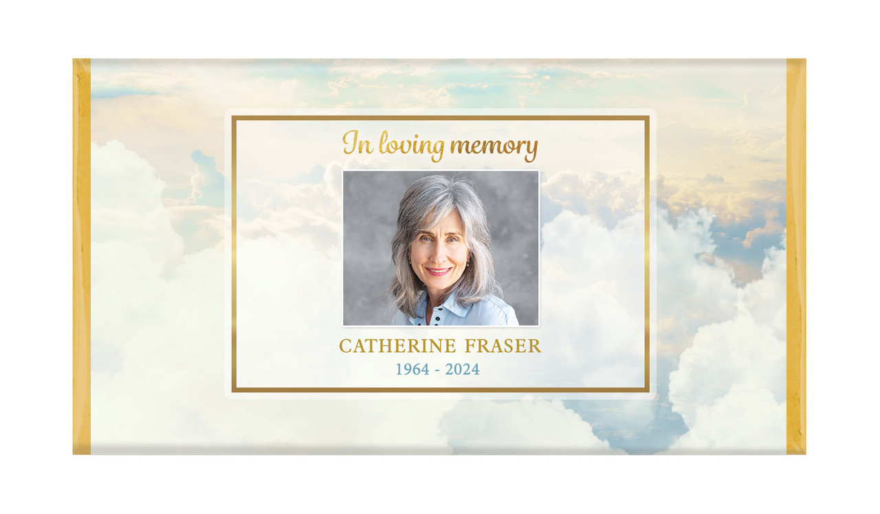 Clouds Funeral Custom Chocolate Bars