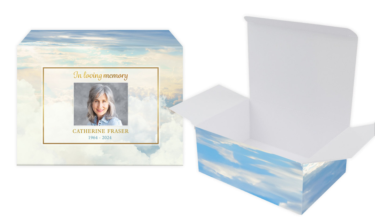 Clouds Funeral Personalised Tuck Gift Box