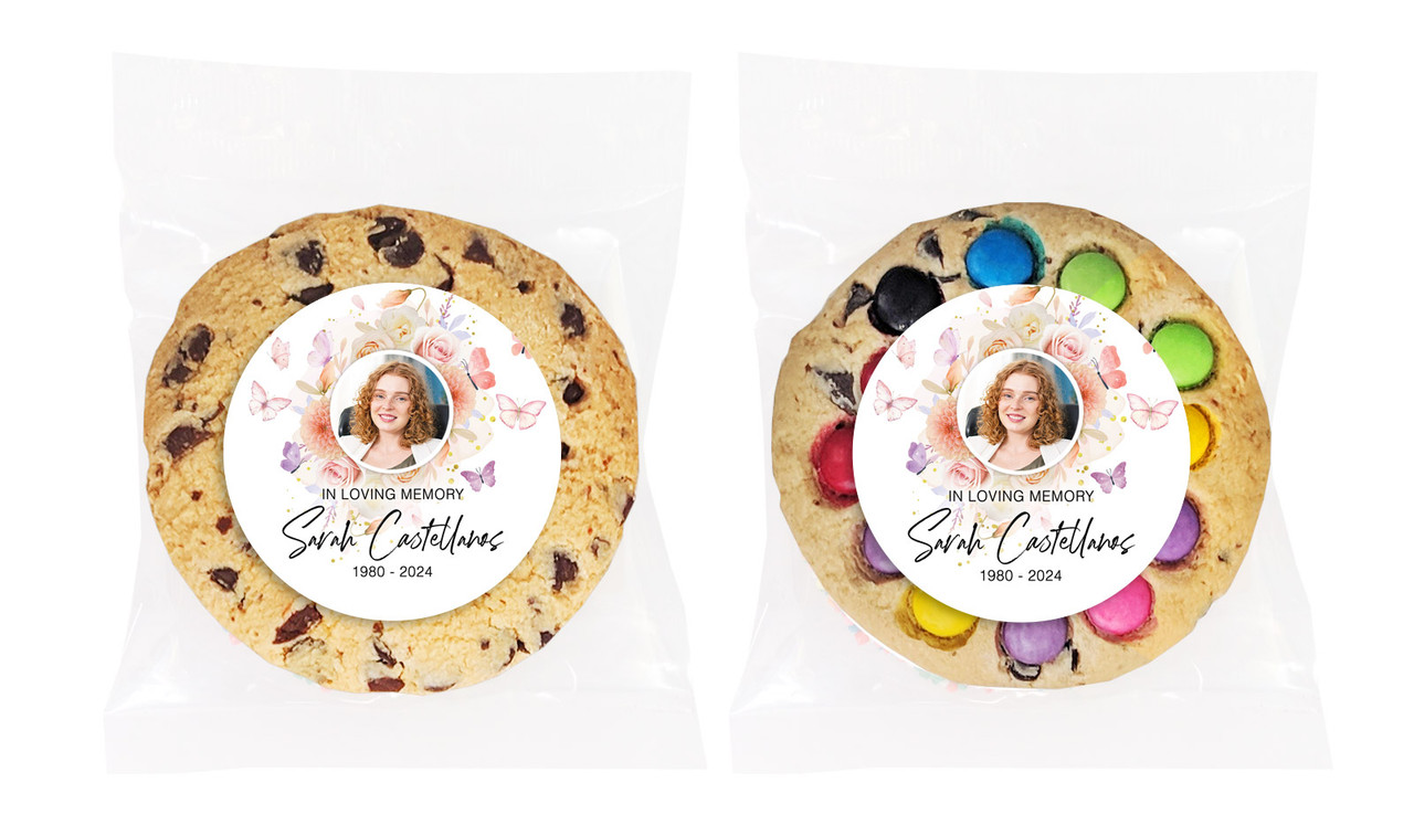 Butterflies Funeral Personalised Cookie