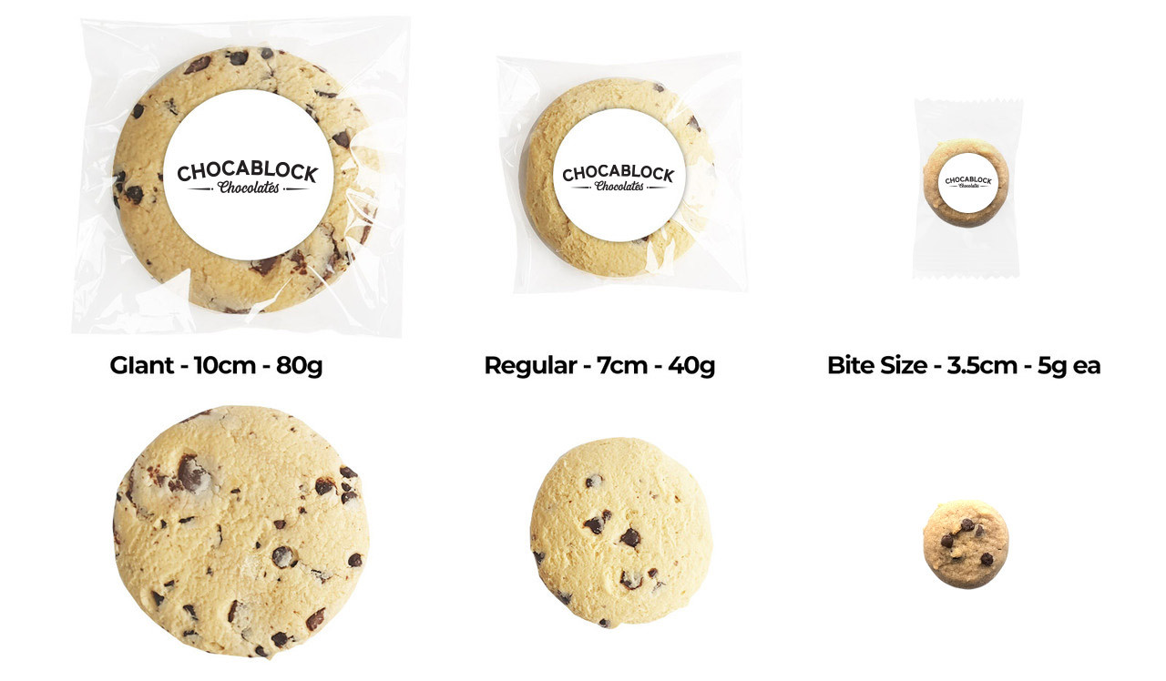 Size differences between our various cookies