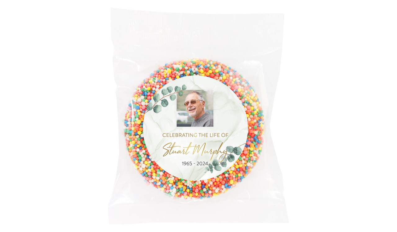Eucalypt Funeral Personalised Chocolate Freckle