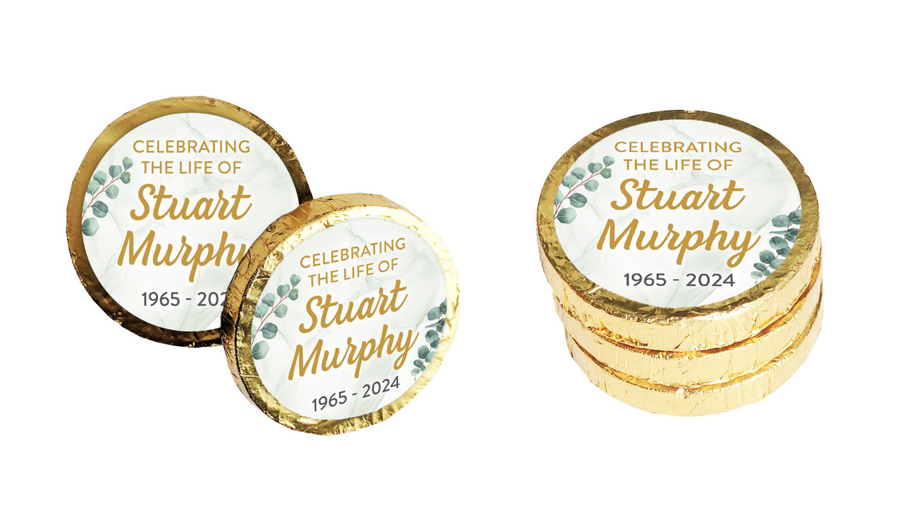 Eucalypt Funeral Custom Chocolate Coin