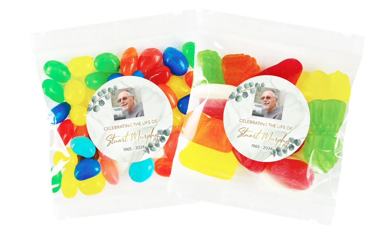 Eucalypt Funeral Personalised Lolly Bag
