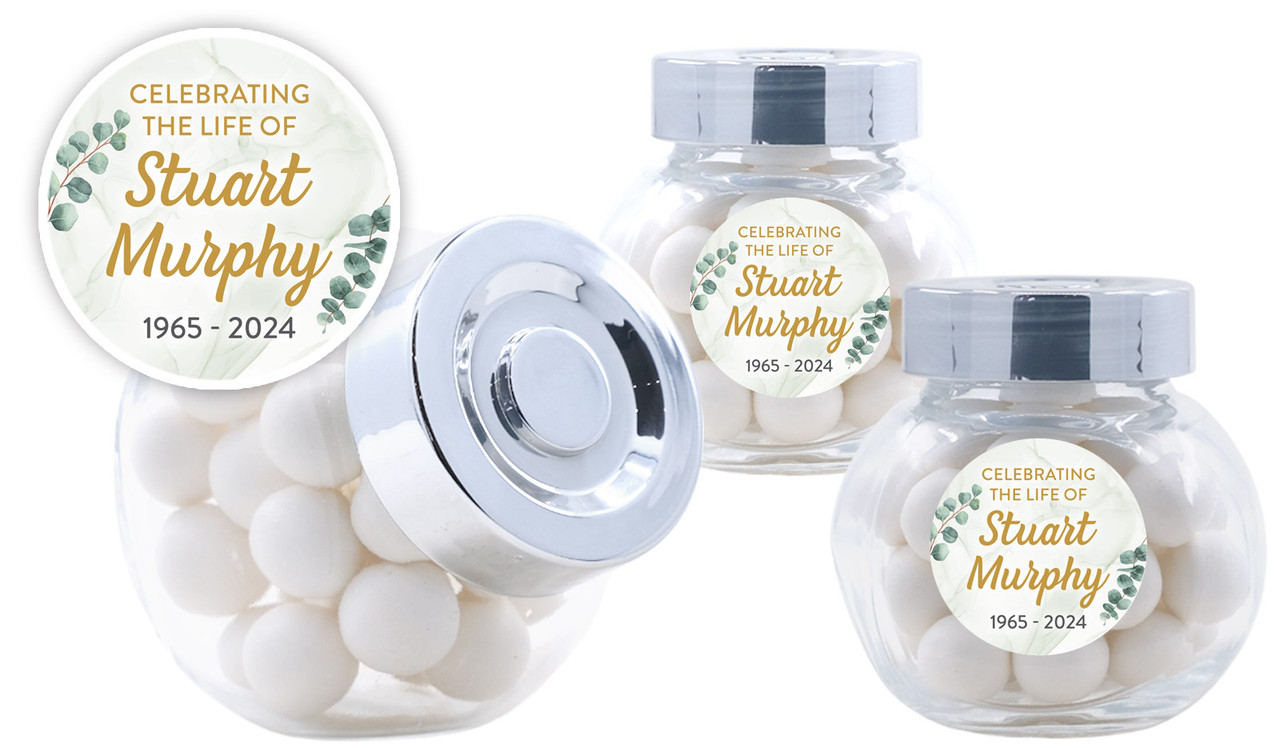 Eucalypt Funeral Custom Mini Candy Jar