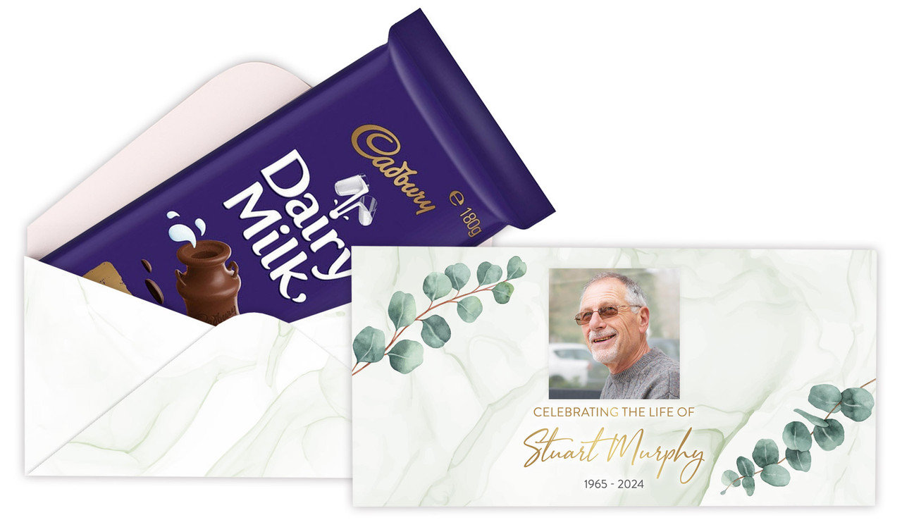 Eucalypt Funeral Branded Cadbury Bar Box (Box Only)