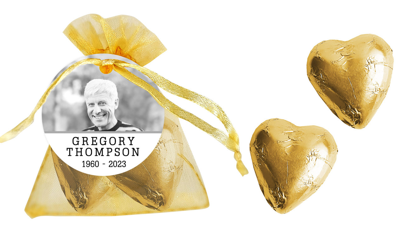Simple Funeral Personalised Organza Bag