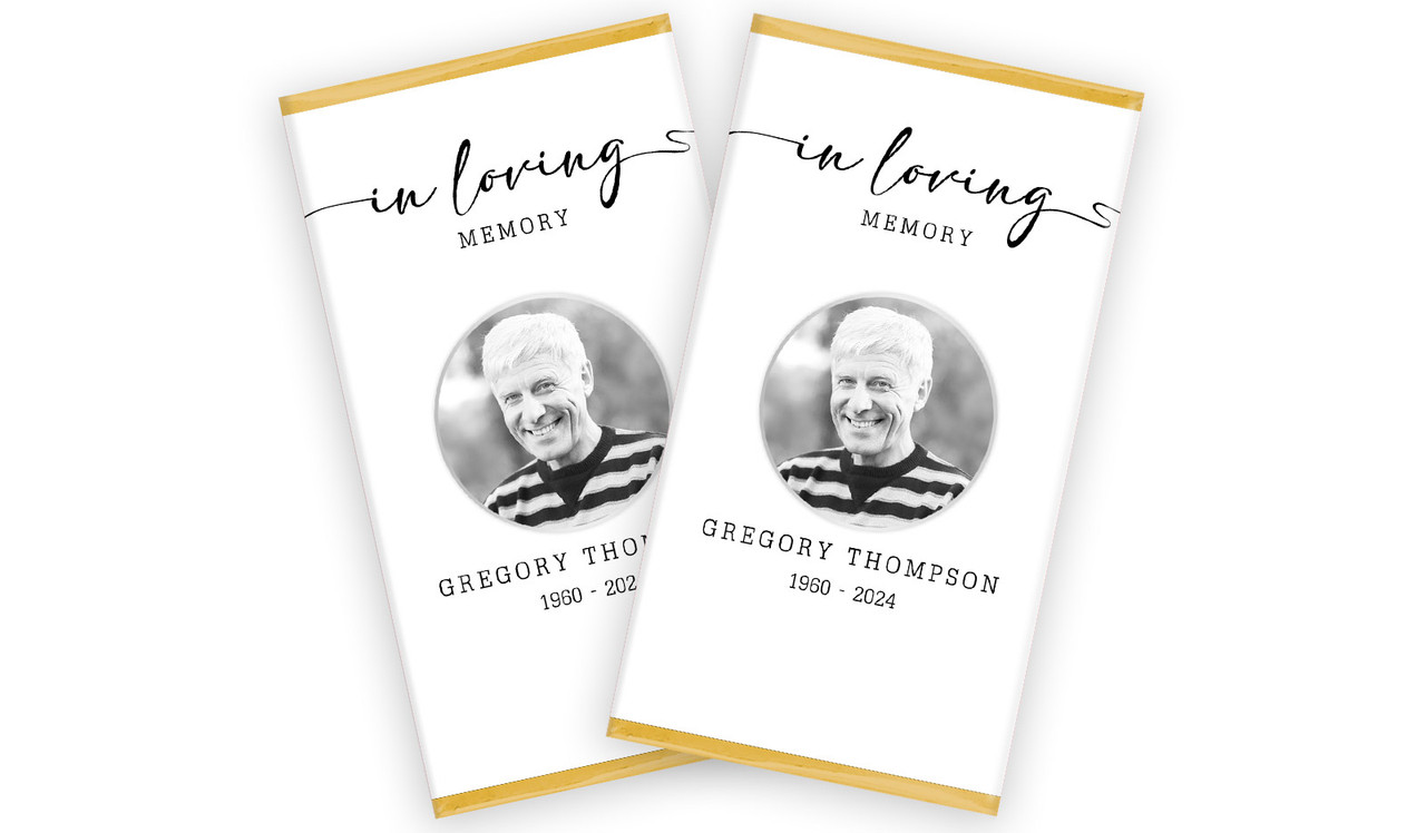 Simple Funeral Custom Chocolate Bars