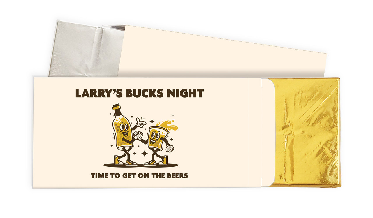Beers Bucks Night Personalised Chocolate Bar In A Box