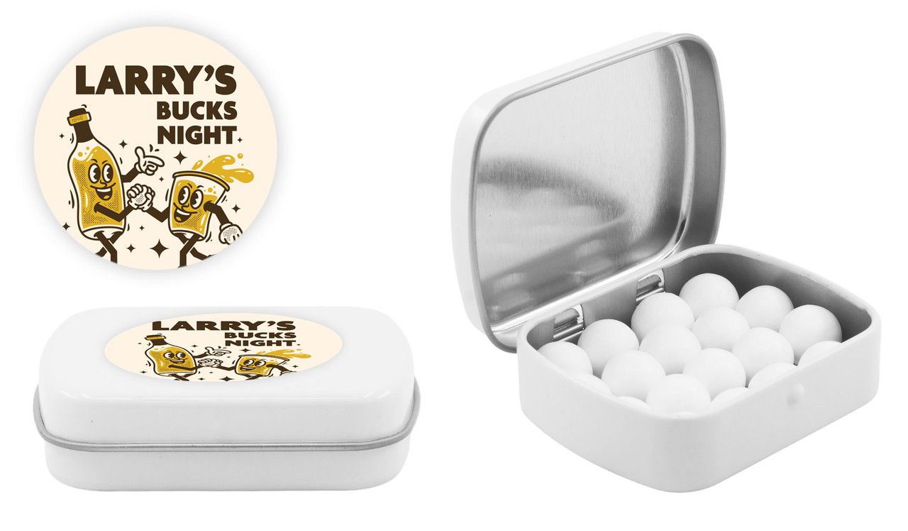 Beers Bucks Night Personalised Mint Tins