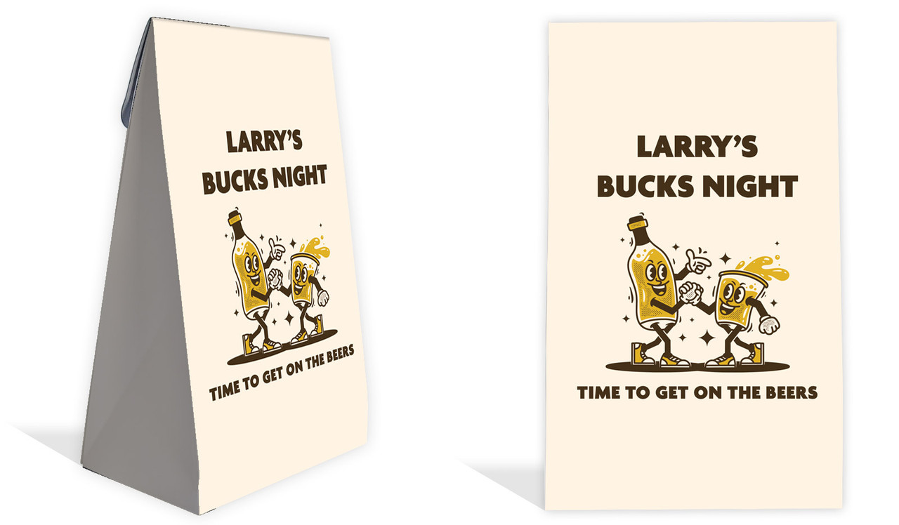Beers Bucks Night Personalised Gusset Favour Bag