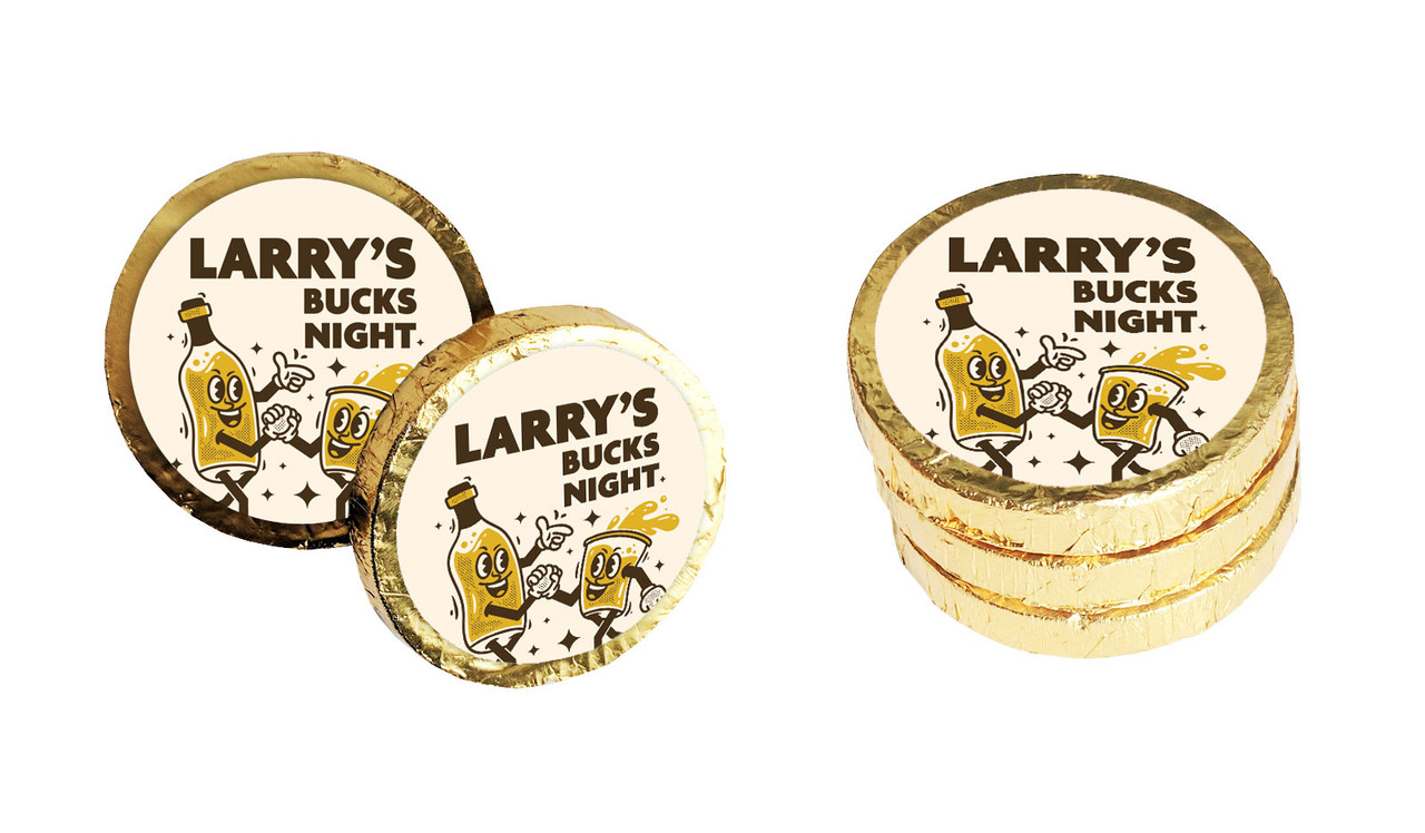 Beers Bucks Night Custom Chocolate Coin