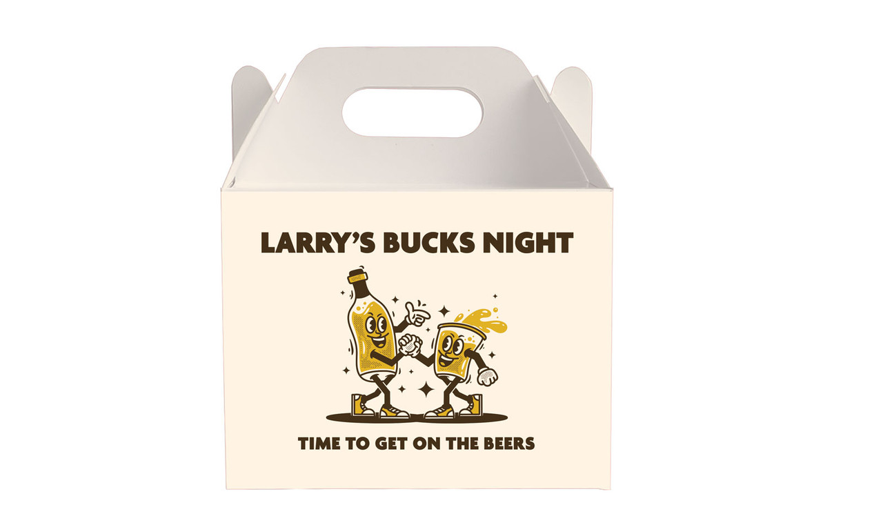 Beers Bucks Night Personalised Gable Favour Box