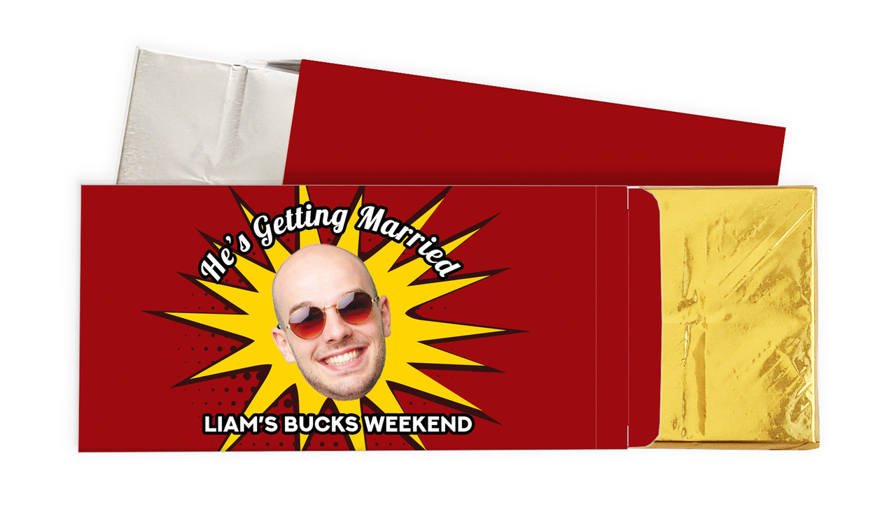 Face Splash Bucks Night Personalised Chocolate Bar In A Box