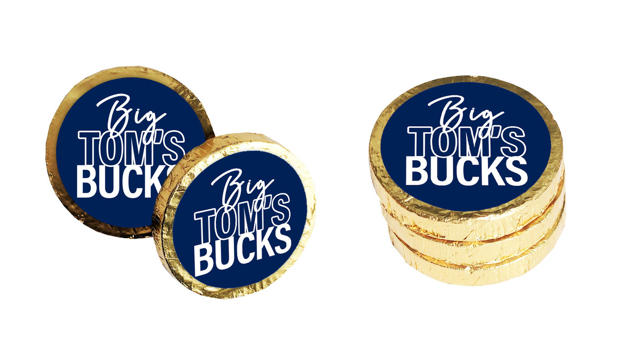 Big Announcement Bucks Night Custom Chocolate Coin