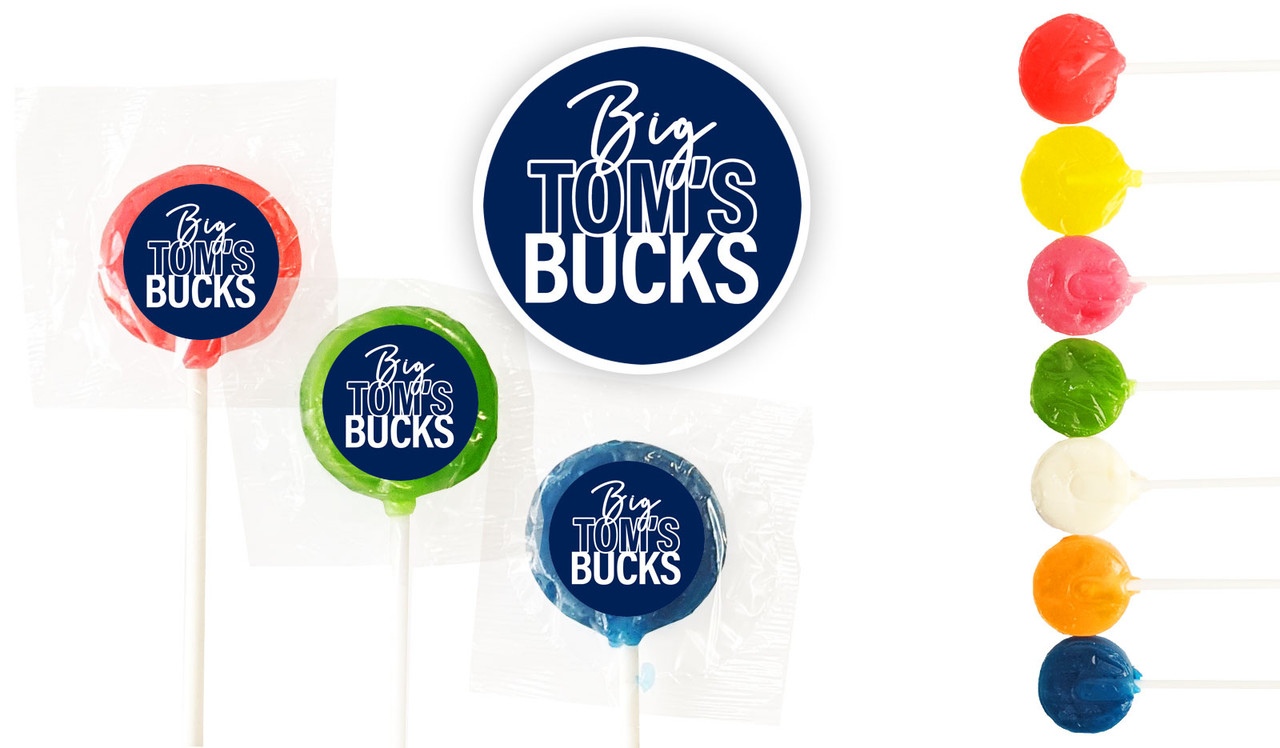 Big Announcement Bucks Night Custom 3cm Mini Lollipops