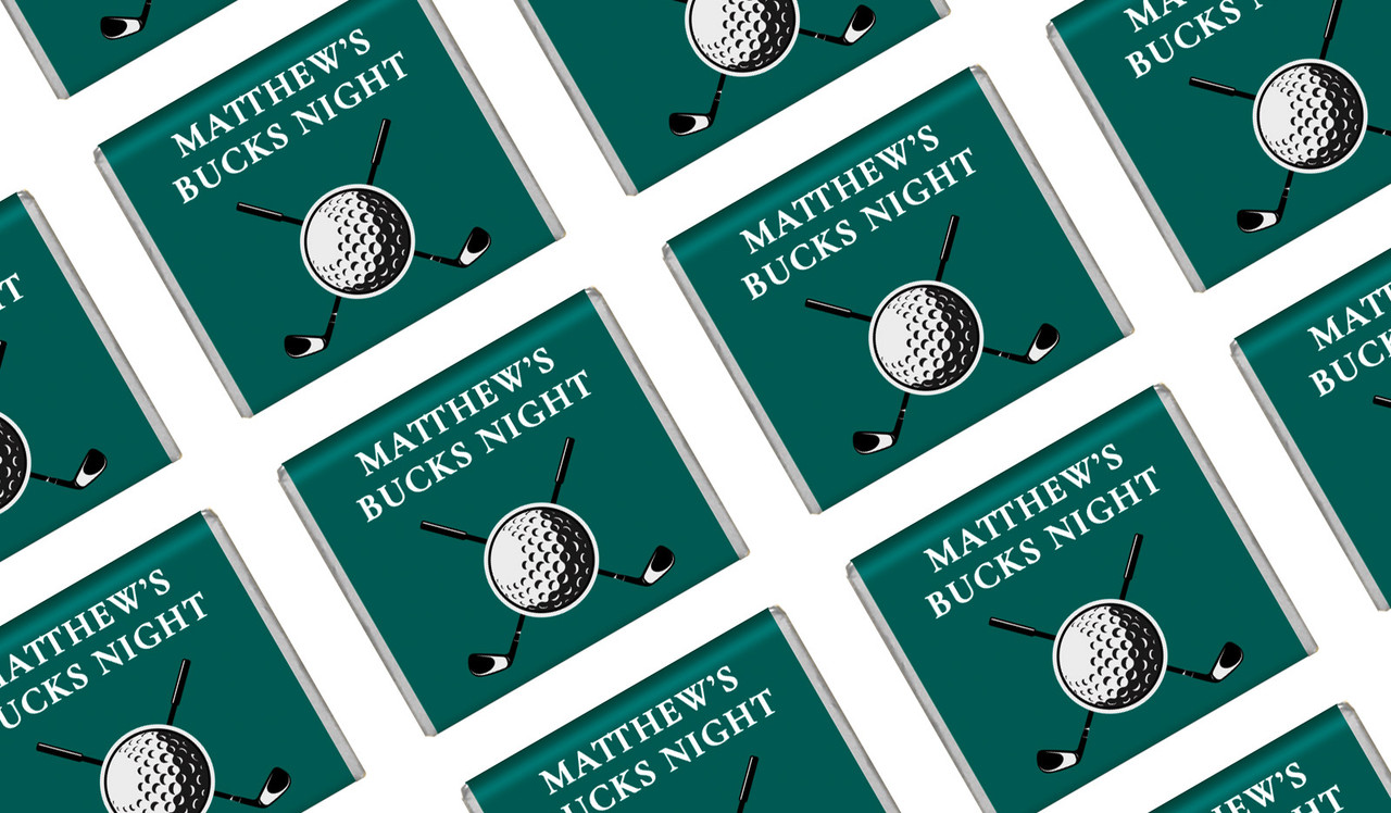 Golf Bucks Night Personalised Mini Chocolates