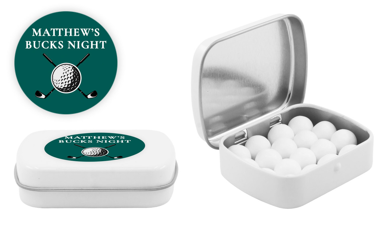 Golf Bucks Night Personalised Mint Tins