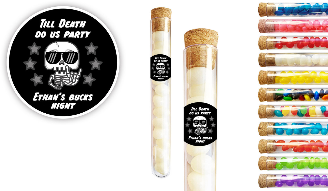 Till Death Bucks Night Personalised Test Tubes
