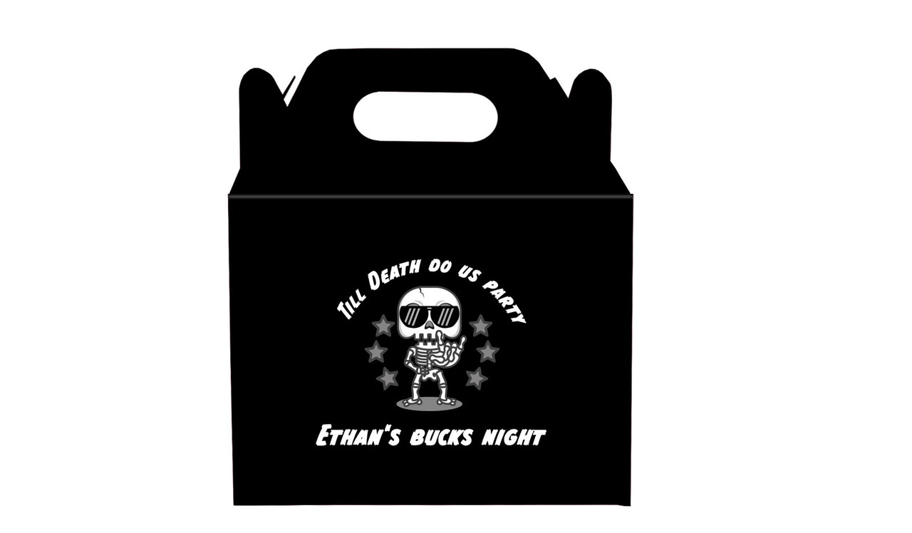 Till Death Bucks Night Personalised Gable Favour Box