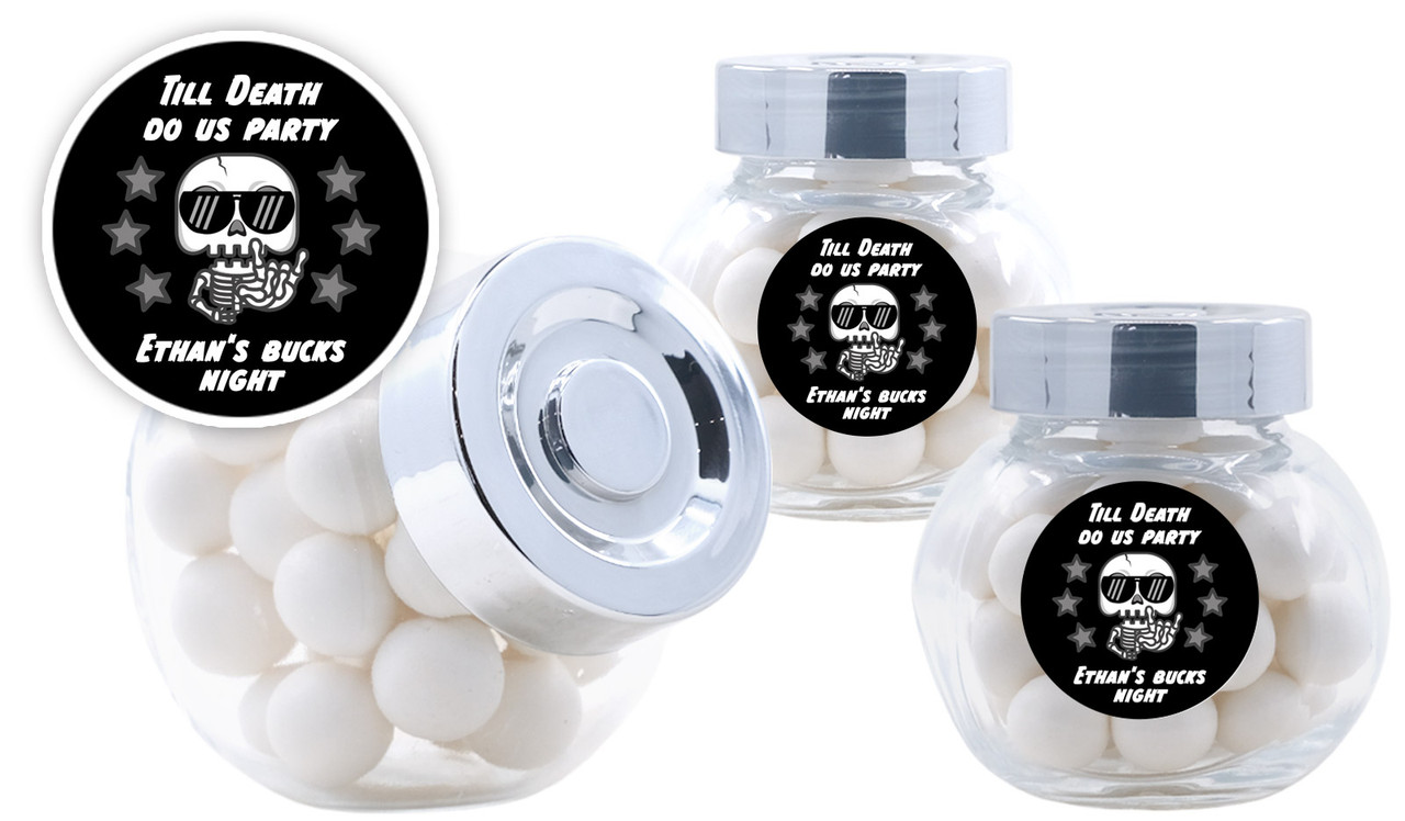 Till Death Bucks Night Custom Mini Candy Jar