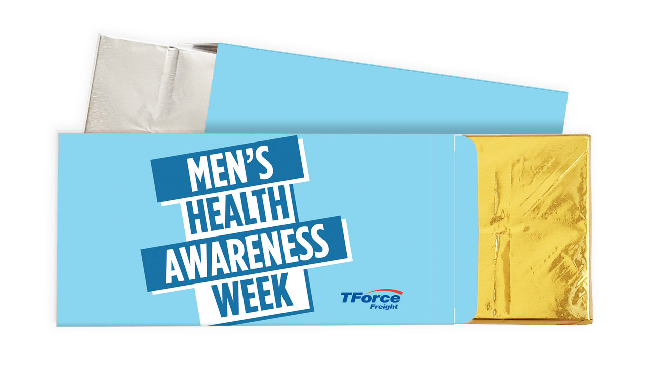 Angled Banner Men's Health / Movember Personalised Chocolate Bar In A Box