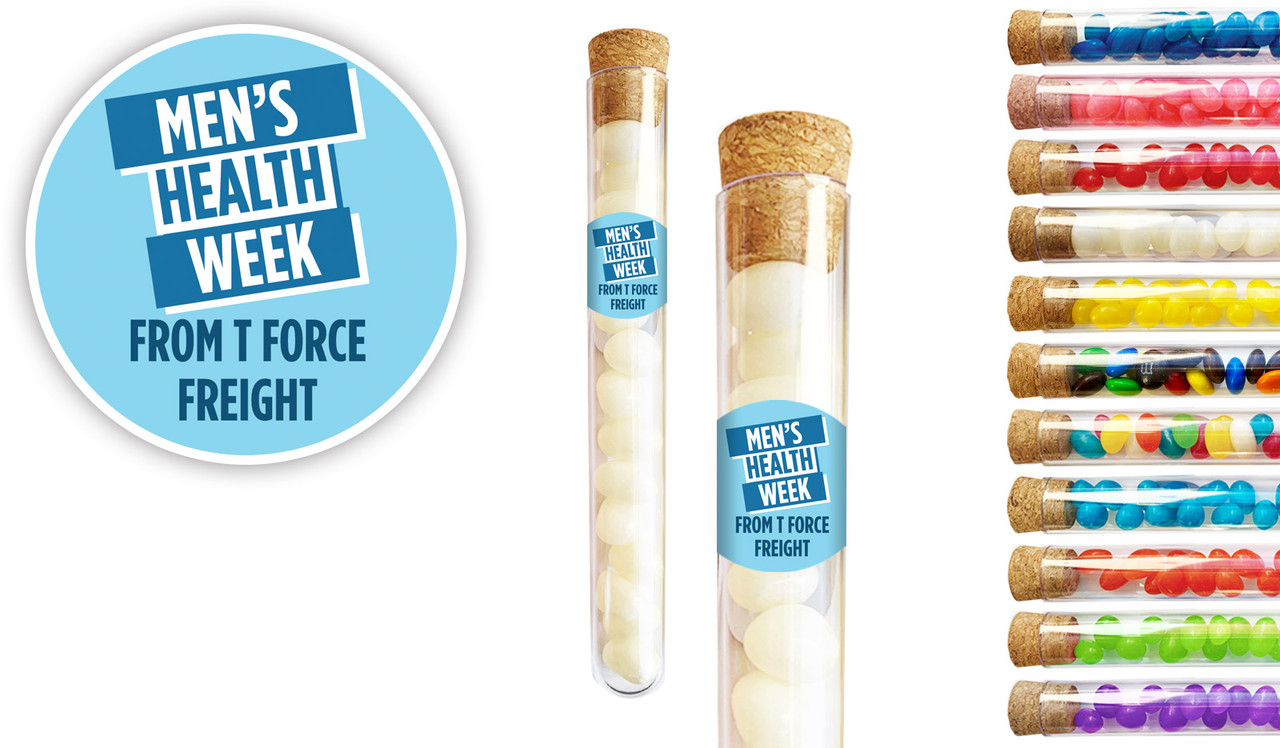 Angled Banner Men's Health / Movember Personalised Test Tubes