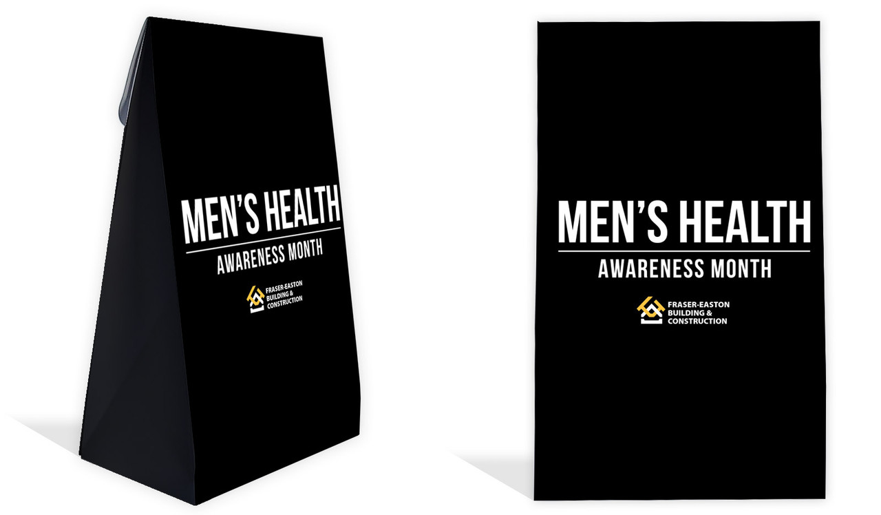 Bold Black Men's Health / Movember Personalised Gusset Favour Bag