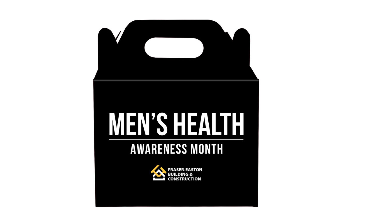 Bold Black Men's Health / Movember Personalised Gable Favour Box