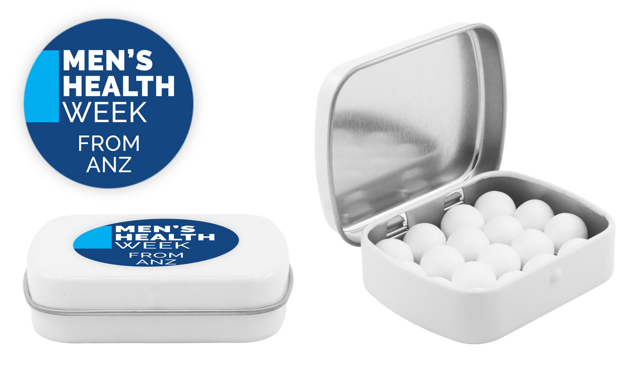 Company Colours Men's Health / Movember Personalised Mint Tins