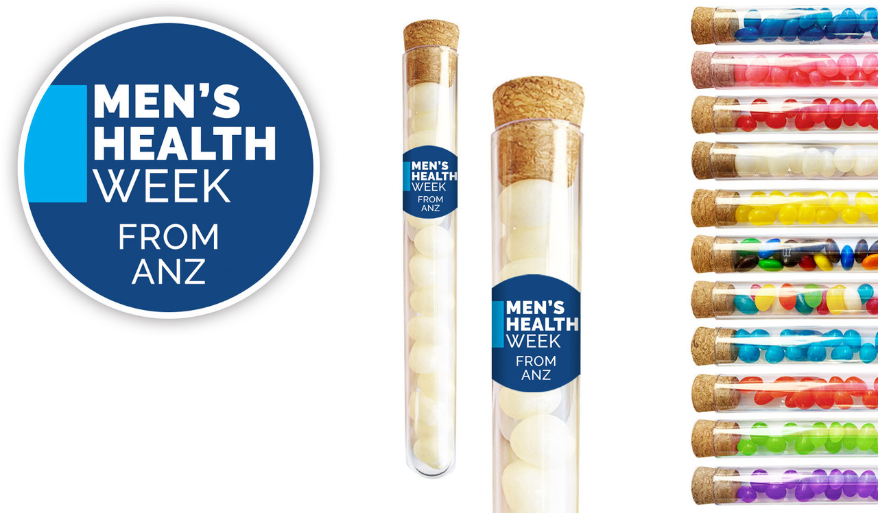 Company Colours Men's Health / Movember Personalised Test Tubes