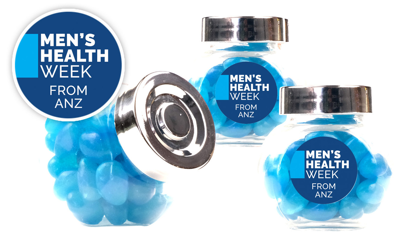 Company Colours Men's Health / Movember Custom Mini Candy Jar