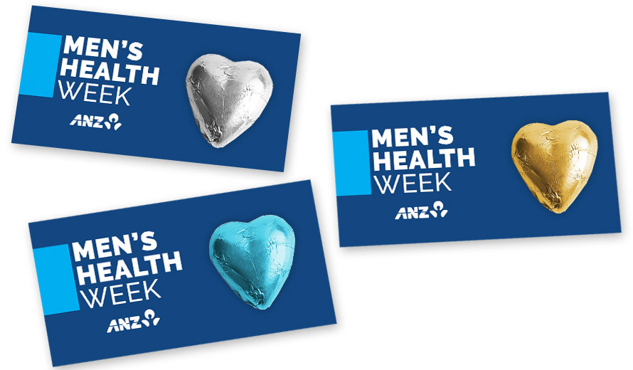 Company Colours Men's Health / Movember Branded Heart Card